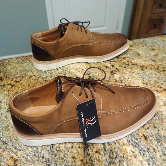 New York & Company Other - New York & Company Men's Casual Lace Up Leather Shoes Brown Size 12 NWT
